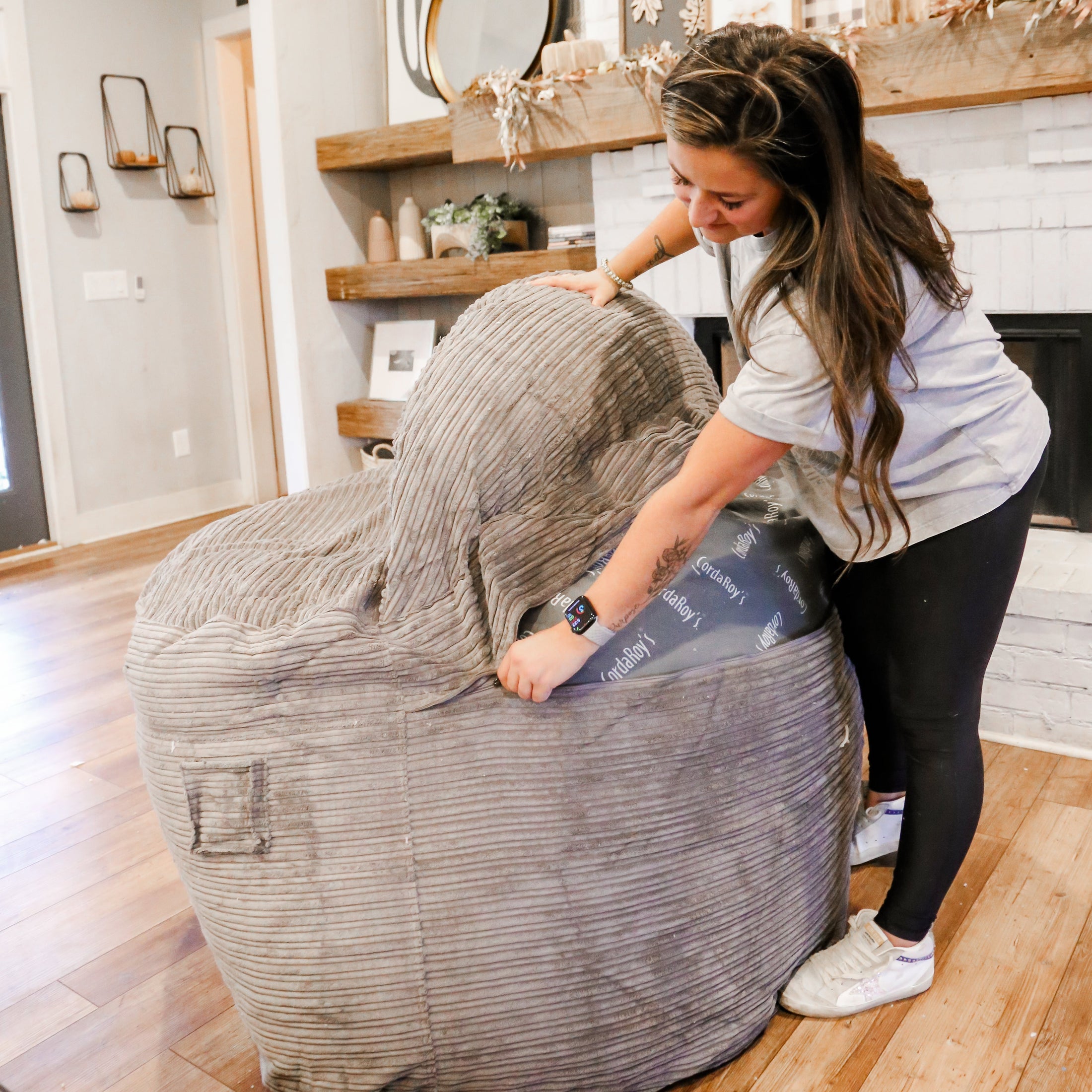 Adult Bean Bag Chair - King - NEST Terry Corduroy