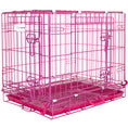 Load image into Gallery viewer, 24-42" Collapsible Pink Dog Crate RED24-42
