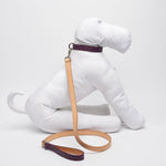 Ostrich Leather Dog Leash Grape
