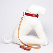 Saffiano Dog Leash Red