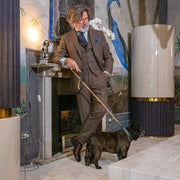 Saffiano Dog Leash Green