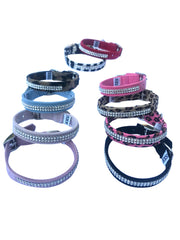 Glamour Girl Ultrasuede Collar w/ Swarovski Crystal, Black 