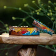 Mountain and Waves Dog Collar 