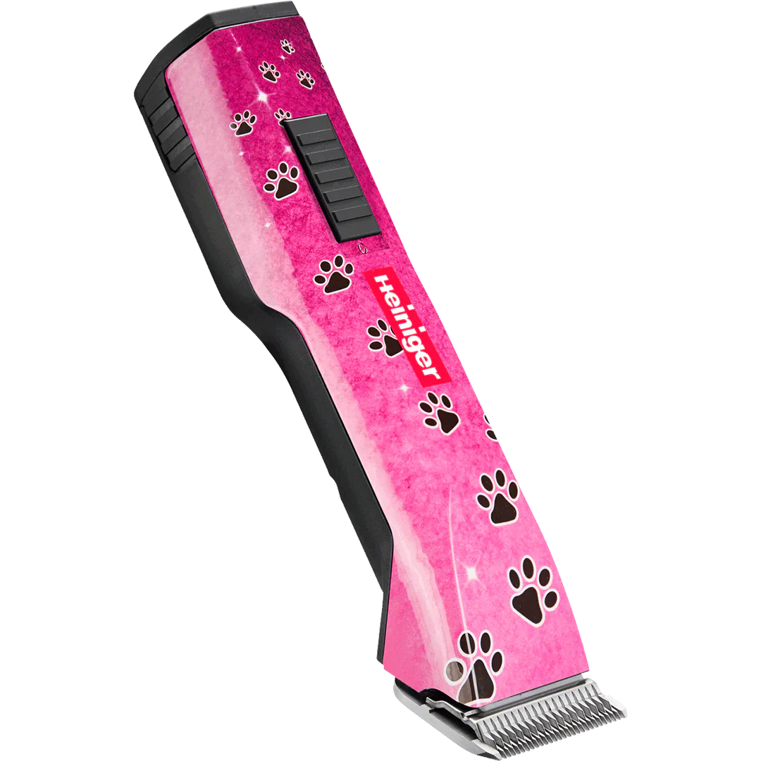 Pink Paws Saphir Cordless Clipper Two Batteries with 2 Free Drives by Heiniger