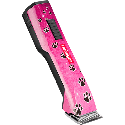Pink Paws Saphir Cordless Clipper Two Batteries with 2 Free Drives by Heiniger