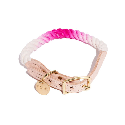 Dog Collars Premium Cotton Candy Ombre Cotton Rope Cat & Dog Collar