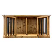 Traditional Medium Dog Rustic Wood Kennel 