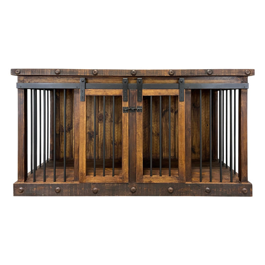 Oasis Medium Dog Rustic Wood Kennel 