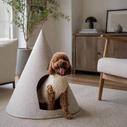 Nooee Pet Cave Molly (XL) – Cream/Brown