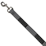Dog Leash - Americana Stars & Stripes2 Black/White