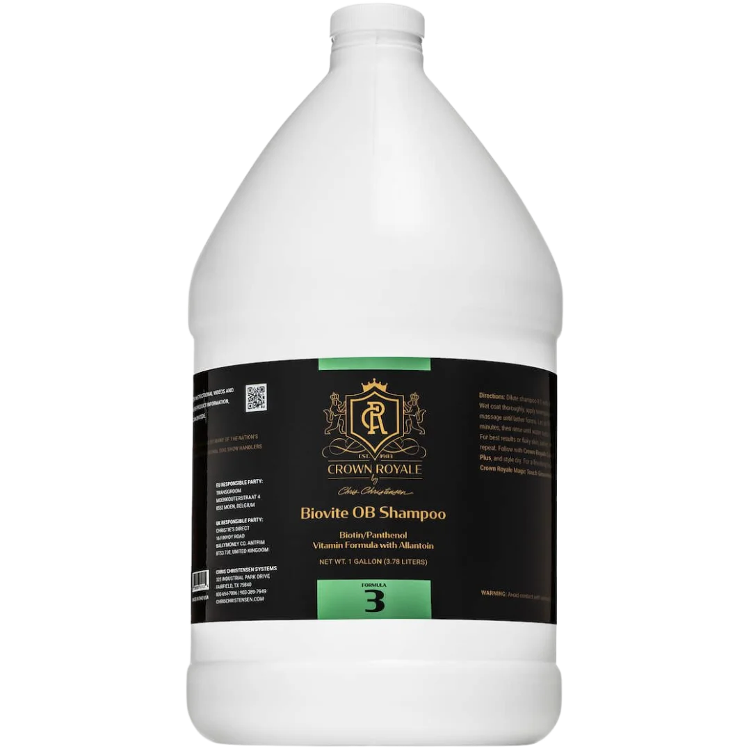 Biovite #3 OB Shampoo Concentrate 1Gallon by Crown Royale professional dog grooming tool Southlake Paws