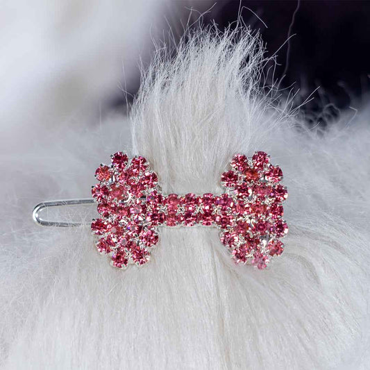 Hello Doggie Crystal Bone Barrette Crystal Bows & Barrettes