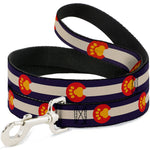 Dog Leash - Colorado Flag/Paw Print