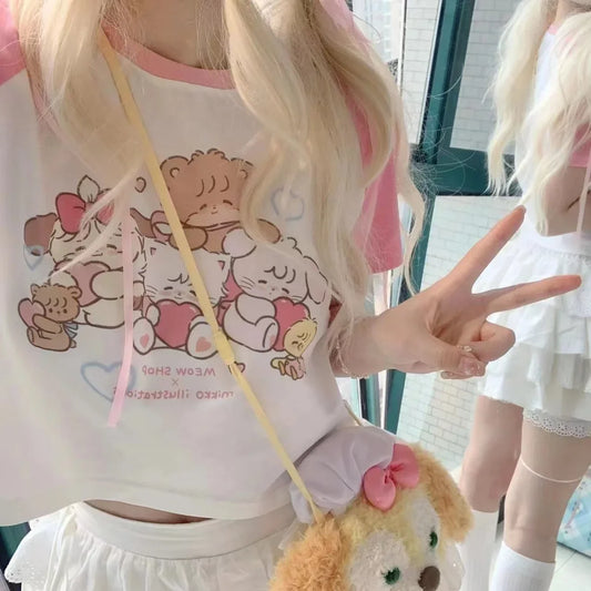 Kawaii Hearts Club Animals T-Shirt 