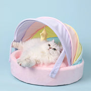 Pastel Rainbow Cat Bed 