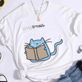 Load image into Gallery viewer, "(STU)DYING" Cat Graphic T-Shirt 

