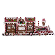 Kurt Adler 19.5-Inch Battery-Operated Gingerbread LED Train Tablepiece