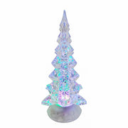 Kurt Adler 10.25-Inch Battery-Operated LED Clear Tree Table Piece with Motion