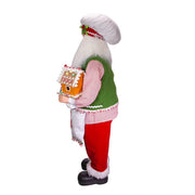 Kurt Adler 40-Inch Christmas Chef Santa with Gingerbread