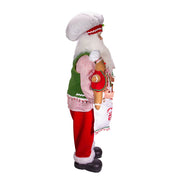 Kurt Adler 40-Inch Christmas Chef Santa with Gingerbread