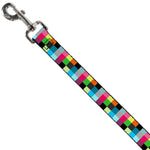 Dog Leash - Checker Bright Pastel
