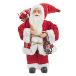 Kurt Adler 12-Inch Standing Christmas Santa with Sack and Lantern