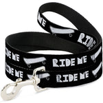Dog Leash - RIDE ME Skateboard Black/White