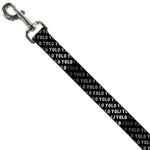 Dog Leash - YOLO Diagonal Black/Gray/White