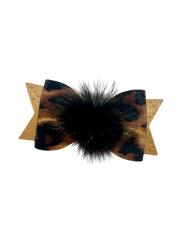 Leopard Glam Dog Hair Bow