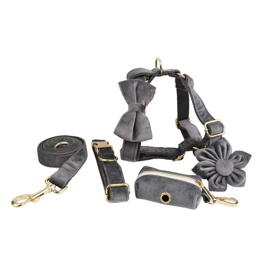 Dark Grey Velvet Set