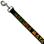 Dog Leash - HAKUNA MATATA Black/Lion King Scenes