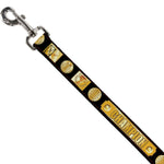 Dog Leash - CHAMPION Belt/Icons Black/Golds