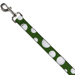 Dog Leash - Golf Balls Scattered Green/White