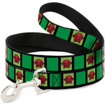Dog Leash - Blue's Clues Steve's Stripe and Thinking Chair Black/Greens/Red