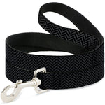 Dog Leash - Herringbone Jagged Black/Gray