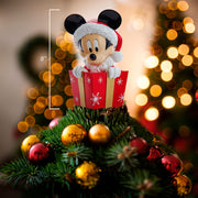 Kurt Adler 8-Inch Un-Lit Disney Mickey In Present Tree Topper