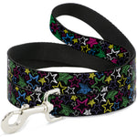 Dog Leash - Sketch Stars Black/Multi Color