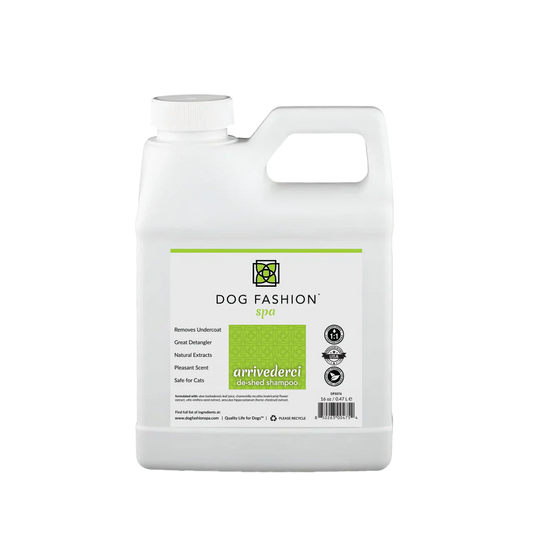Arrivederci De-Shedding Shampoo 16oz by Dog Fashion Spa professional dog grooming tool Southlake Paws