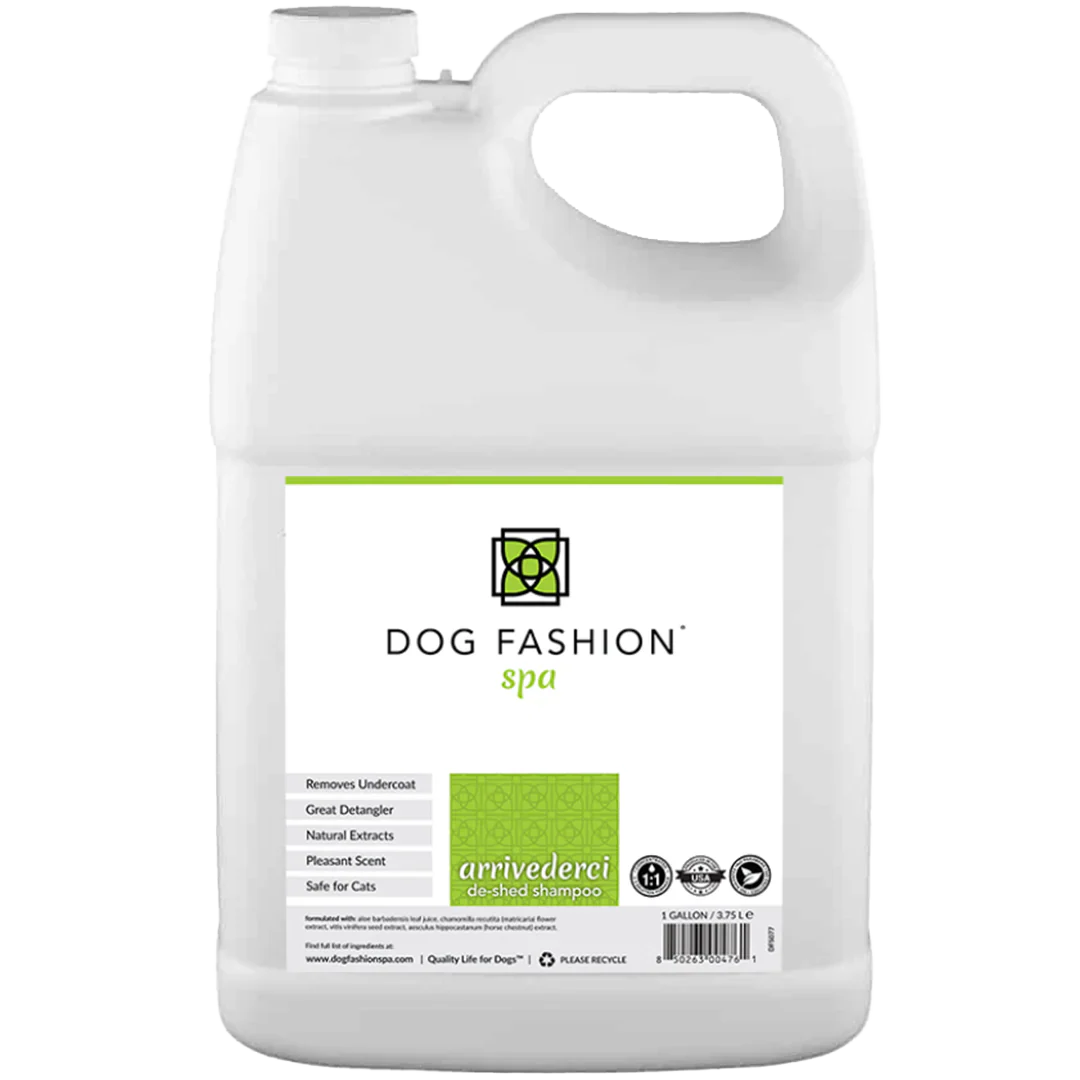 Arrivederci De-Shedding Gallon Shampoo and Conditioner Bundle Buy 3 Get 1 Free by Dog Fashion Spa