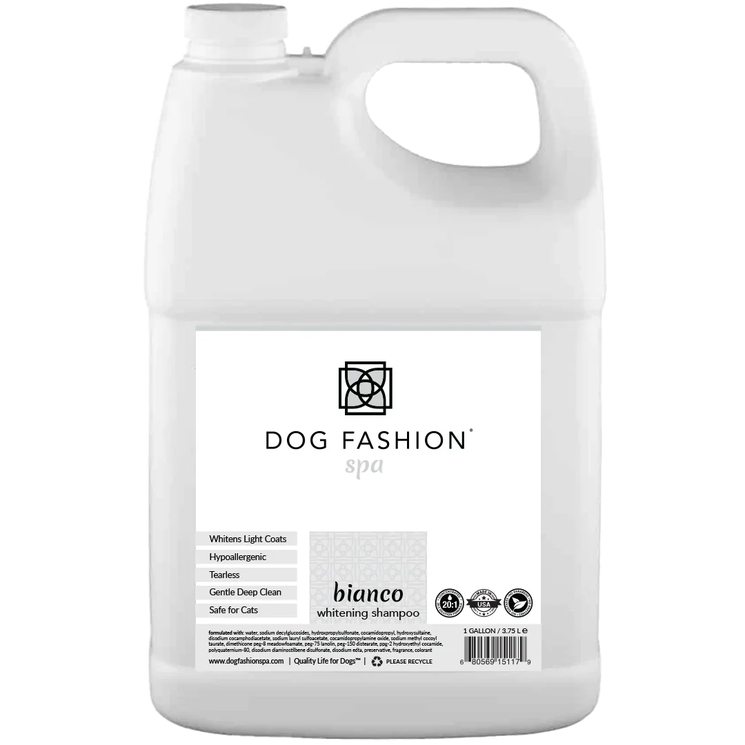 Bianco Whitening Shampoo Gallon by Dog Fashion Spa professional dog grooming tool Southlake Paws