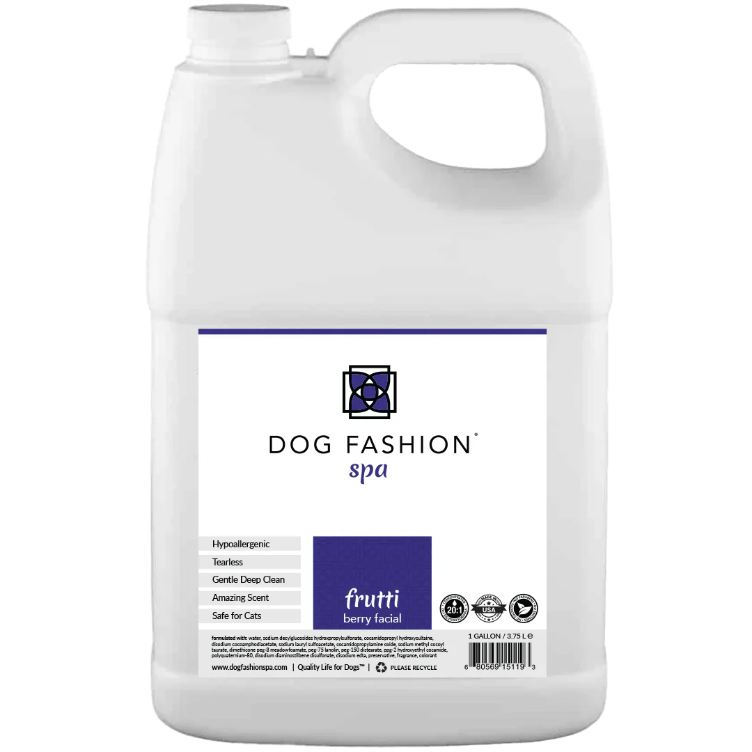 Frutti Berry Facial Shampoo Gallon by Dog Fashion Spa professional dog grooming tool Southlake Paws