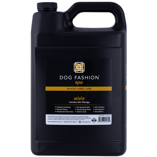 Miele Manuka Honey Shampoo Gallon by Dog Fashion Spa professional dog grooming tool Southlake Paws