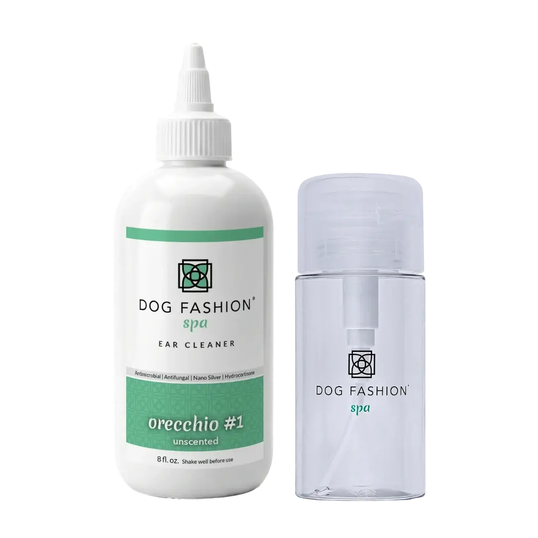Orecchio #1 Unscented Ear Cleaner 8oz with Ear Cleaner Bottle by Dog Fashion Spa