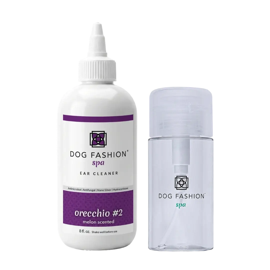 Orecchio #2 Melon Scented Ear Cleaner 8oz with Ear Cleaner Bottle by Dog Fashion Spa