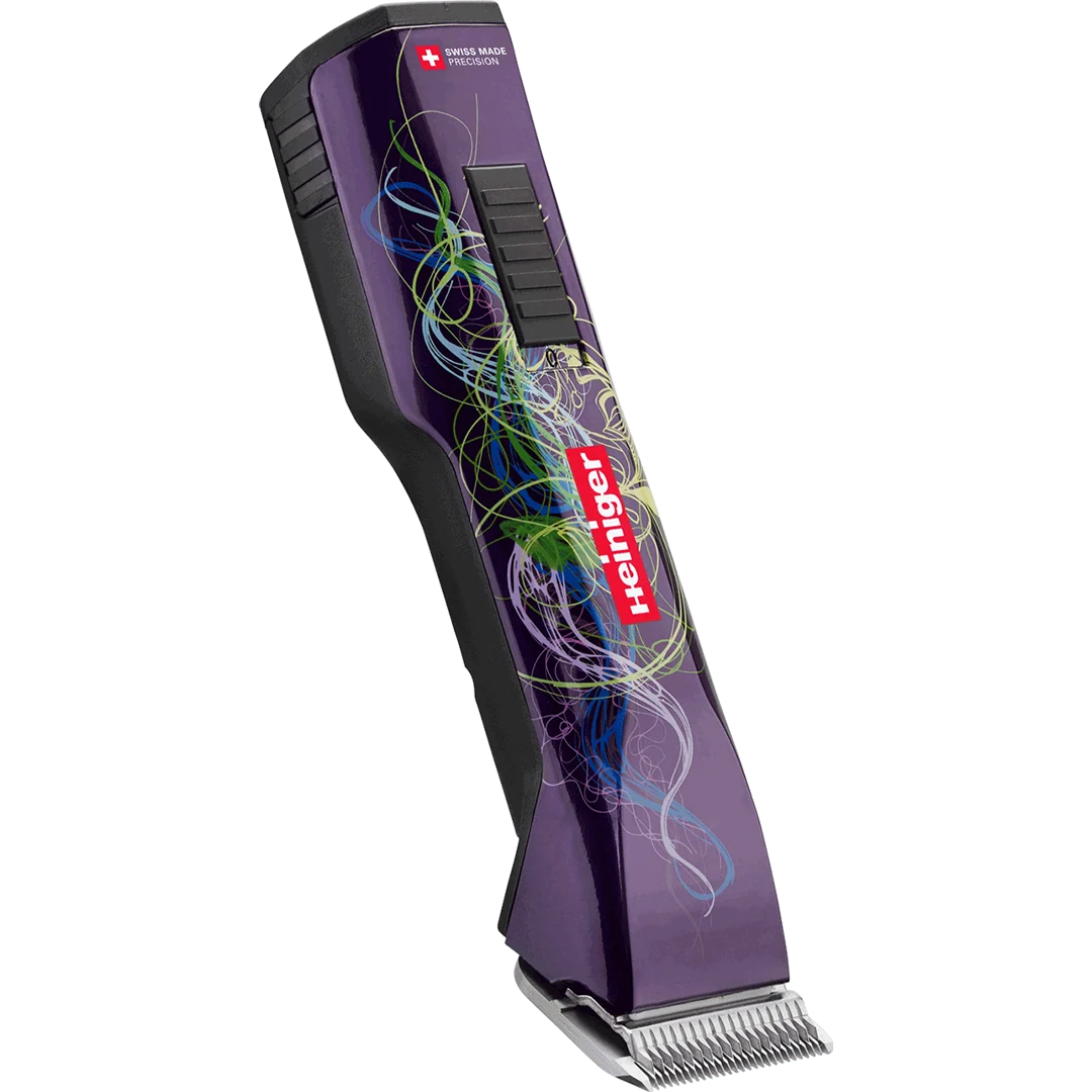 Pet Purple Saphir Cordless Clipper with Two Batteries In a Case by Heiniger