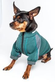 Dog Helios ® 'Eboneflow' Mediumweight 4-Way-Stretch Flexible And Breathable Performance Dog Yoga T-Shirt