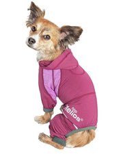 Dog Helios ® 'Namastail' Lightweight 4-Way-Stretch Yoga Performance Dog Tracksuit Hoodie