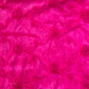 Blanket, Embroidered Roses in Hot Pink 
