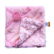Blanket, Embroidered Roses in Pale Pink 
