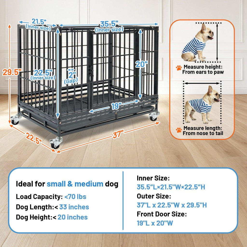 37" Stackable Heavy Duty Dog Kennel 371D04